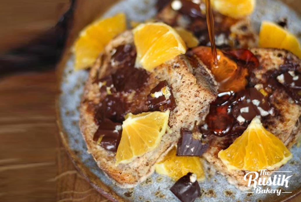 Tostas Rustik francesas naranja y chocolate